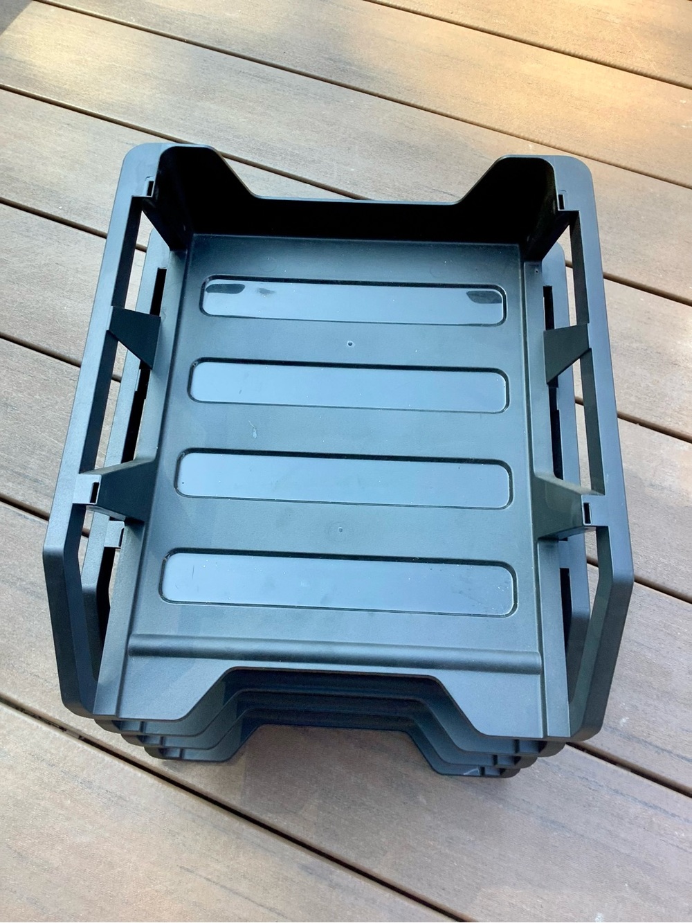 Black Stackable Letter Tray - Home Storage & Organization